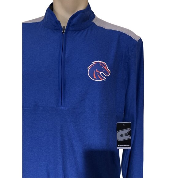 NEW Boise State BSU Broncos Colosseum Blue 1/2 Zip Windshirt Shirt Men's L - Picture 2 of 10